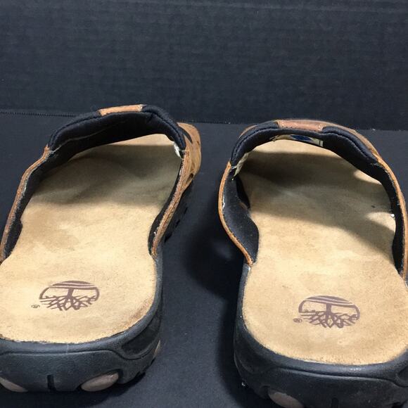 Timberland Brown Leather Slide‎ Sandals Men's Size 11M - Picture 7 of 12